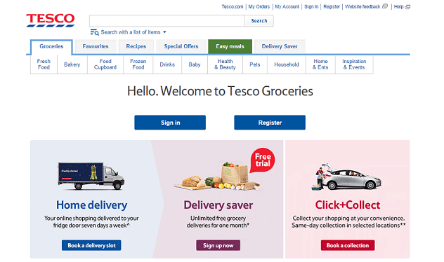 Book a tesco delivery slot